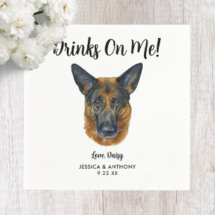 Serviette En Papier Chien Mariage Cocktail serviettes