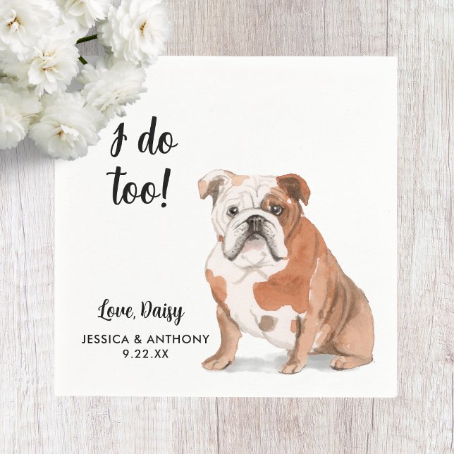 Serviette En Papier Chien Mariage Cocktail serviettes (Créateur téléchargé)