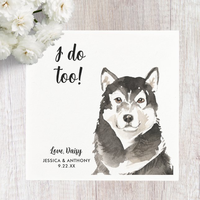 Serviette En Papier Chien Mariage Cocktail serviettes (Créateur téléchargé)