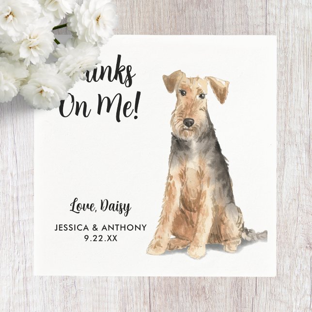 Serviette En Papier Chien Mariage Cocktail serviettes (Créateur téléchargé)