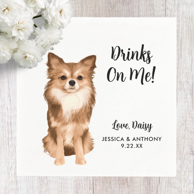 Serviette En Papier Chien Mariage Cocktail serviettes (Créateur téléchargé)