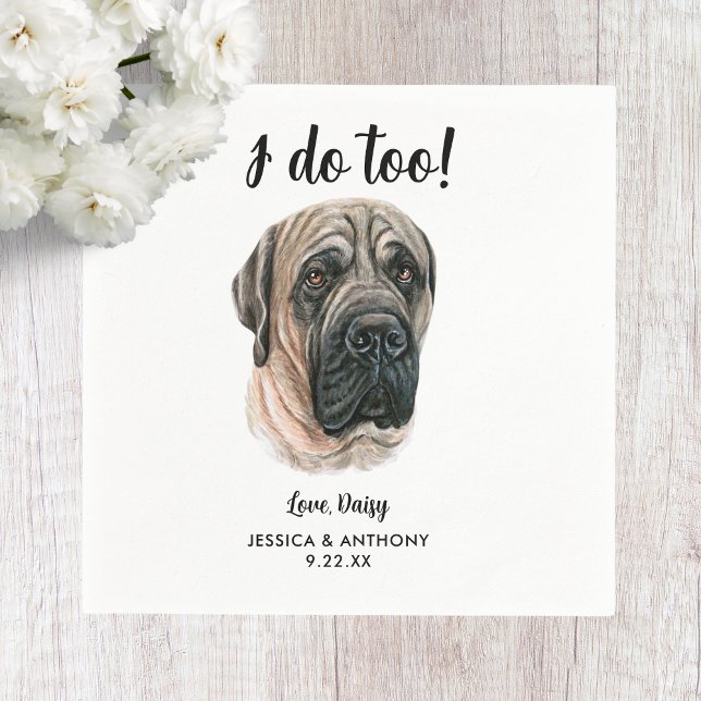 Serviette En Papier Chien Mariage Cocktail serviettes (Créateur téléchargé)