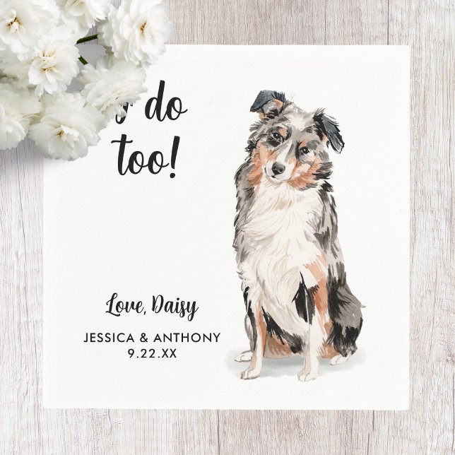 Serviette En Papier Chien Mariage Cocktail serviettes (Créateur téléchargé)
