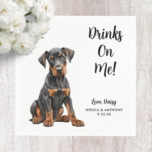 Serviette En Papier Chien Mariage Cocktail serviettes