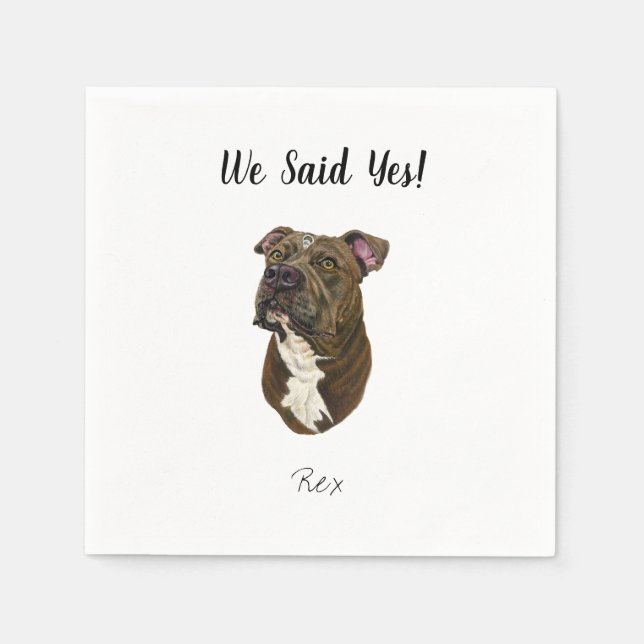 Serviette En Papier Chien Mariage Cocktail serviettes (Devant)