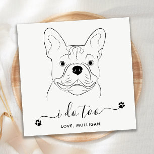 Serviette En Papier Chien Mariage Je fais Pour Personnaliser Français