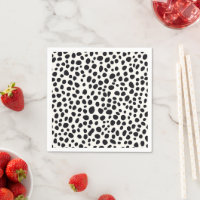 Chien noir et blanc Dalmatien Motif Abstrait
