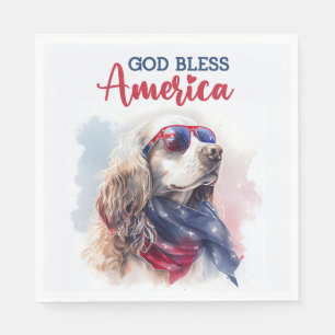 Serviette En Papier Chien Patriote-Epagneul