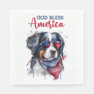 Serviette En Papier Chien patriotique bernois