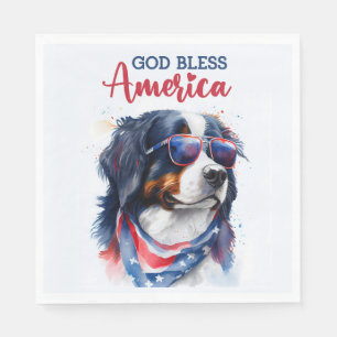 Serviette En Papier Chien patriotique bernois