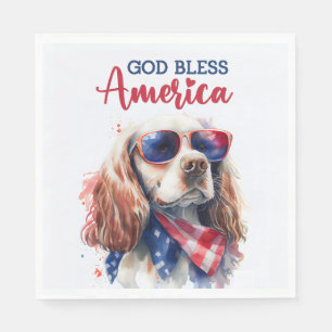 Serviette En Papier Chien patriotique espagnol