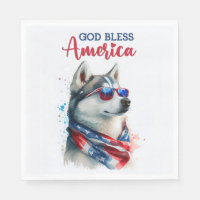 Chien Patriotique-Husky
