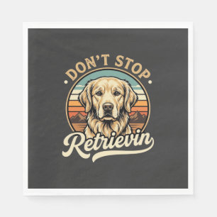 Serviette En Papier Chien Retriever doré N'arrête pas de récupérer
