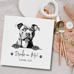 Serviette En Papier Chien robuste Boissons Personnalisées Sur Moi