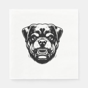 Serviette En Papier Chien Rottweiler