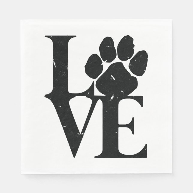 Serviette En Papier Chiens Aiment Chiens (Devant)