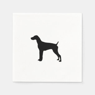 Serviette En Papier Chiens allemands d'amour de silhouette
