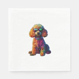 Serviette En Papier Chiens Amoureux des animaux de canicules amusants