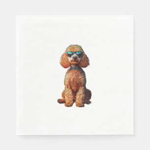 Serviette En Papier Chiens Amoureux des animaux de canicules amusants 