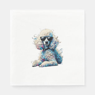 Serviette En Papier Chiens Amoureux des animaux de canicules amusants
