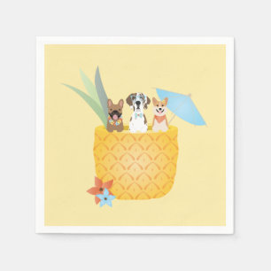 Serviette En Papier Chiens d'ananas Pina Colada