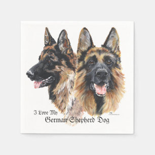 Serviette En Papier Chiens de berger allemands