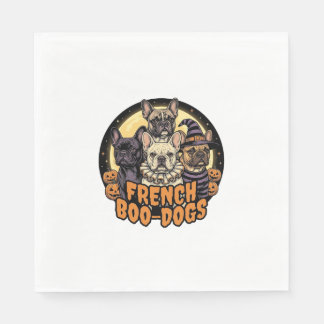 Serviette En Papier Chiens de bouh français Halloween Bouledogue franç