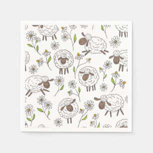 Serviette En Papier Chiens de comptage sur blanc