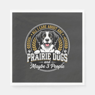 Serviette En Papier Chiens de Prairie Peut-être 3 Personnes Conception