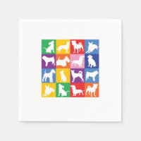 Chiens de races Pop Art Retro Chiens de propriétai