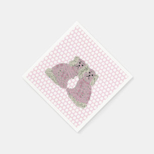 Serviette En Papier Chiens du Staffordshire rose Magnolia