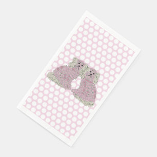 Serviette En Papier Chiens du Staffordshire rose Magnolia