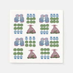 Serviette En Papier Chiens du Staffordshire Topiary Ginger Jar