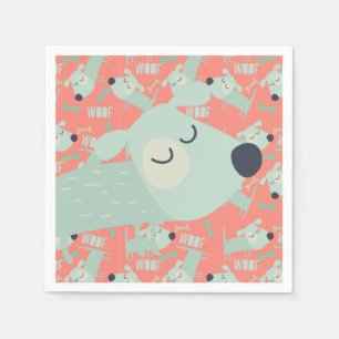 Serviette En Papier Chiens et os de Woof