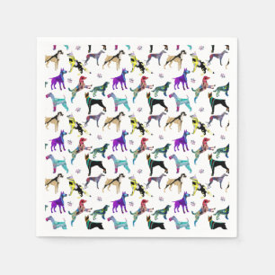 Serviette En Papier Chiens et pattes