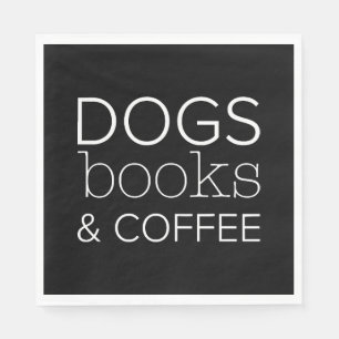 Serviette En Papier Chiens Livres Café Vêtement Chien Maman