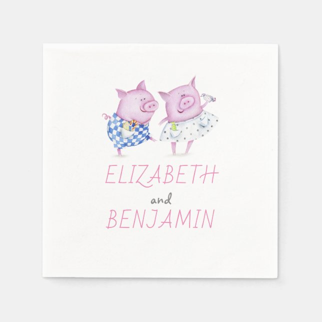 Serviette En Papier Chiens mignons (Devant)