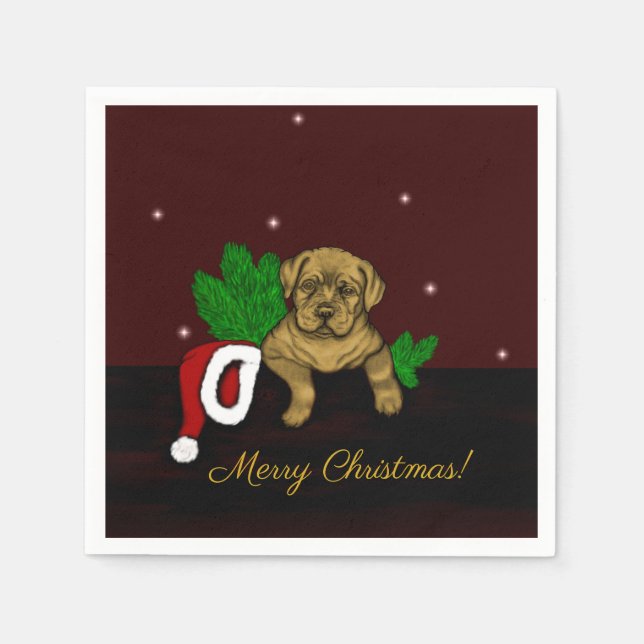Serviette En Papier Chiffre XMas (Devant)