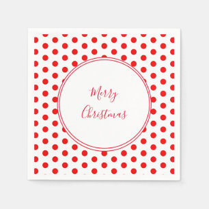 Serviette En Papier Chiffres rouges simples Papier de Noël