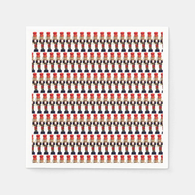 Serviette En Papier Chiffres traditionnels de craquelins en bois (Devant)