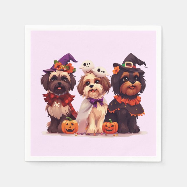 Serviette En Papier Chih Tzu Chih Halloween (Devant)