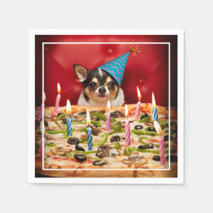 Serviette En Papier Chihuahua Anniversaire Pizza Pie