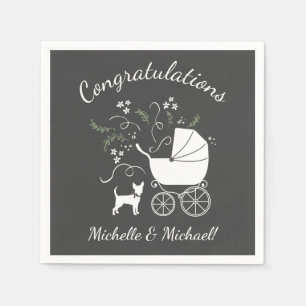 Serviette En Papier Chihuahua Baby shower Hommes Neutres Mets