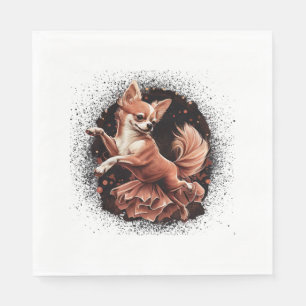 Serviette En Papier Chihuahua Ballerina Danse de ballet