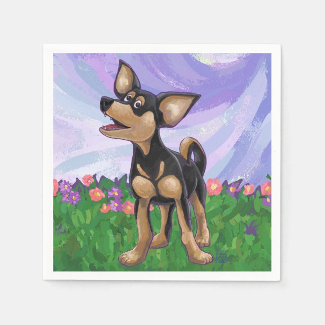 Serviette En Papier Chihuahua Cadeaux et accessoires (Devant)