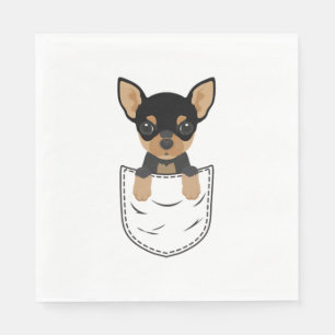 Serviette En Papier Chihuahua Chien à poche
