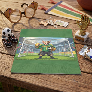 Serviette En Papier Chihuahua Chien Drôle Gardien de but de Football