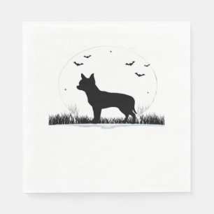 Serviette En Papier Chihuahua Chien - Halloween Moon Silhouette Classi