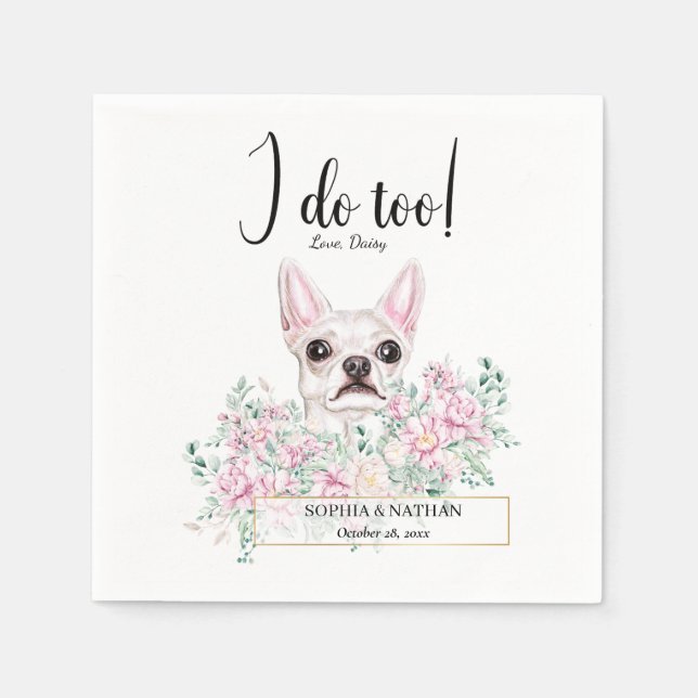 Serviette En Papier Chihuahua Chien Mariage Cocktail Serviettes (Devant)