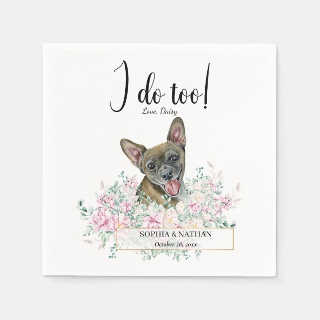 Serviette En Papier Chihuahua Chien Mariage Cocktail Serviettes (Devant)
